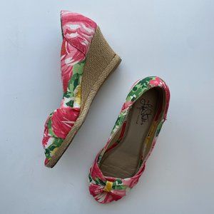 Lifestride | Floral "Rhonda" Peeptoe Wedges